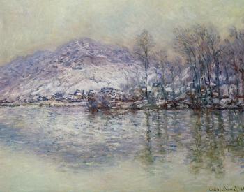 尅勞德 莫奈 The Seine at Port Villez, Snow Effect 尅勞德 莫奈 The Seine at Port Villez, Snow Effect